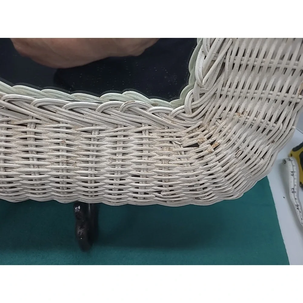 Vintage Wicker Mirror 24
